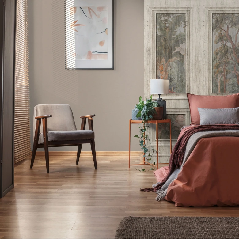 Fototapete Wandpaneel mit Waldbild Antik Beige Braun – Erweiterbares Design 