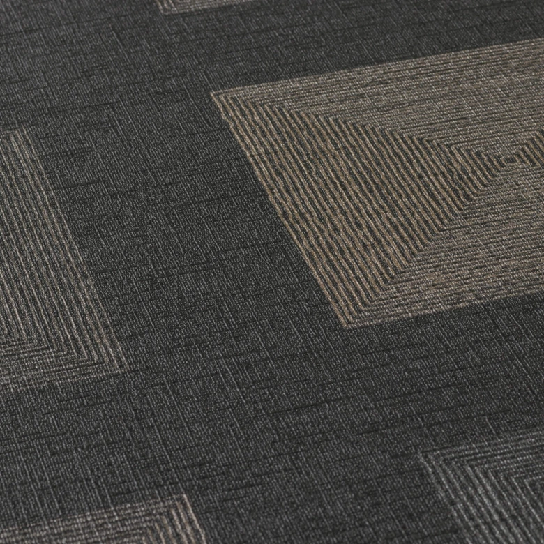 Ethnic Origin A.S. Création Papier peint géométrique - Noir or 