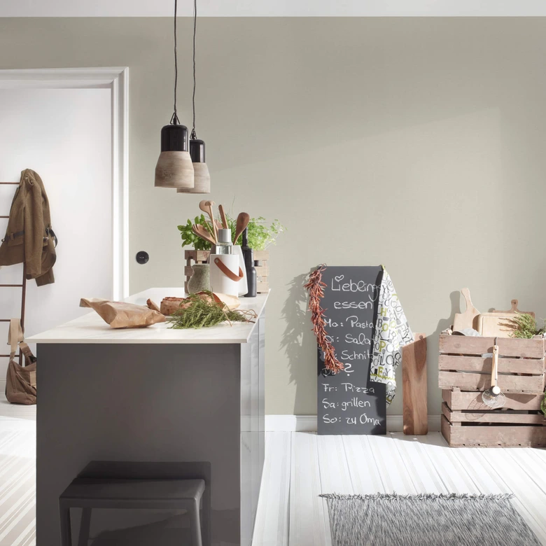 A.S. Création Vliestapete Greenery Unitapete einfarbig beige, grau 