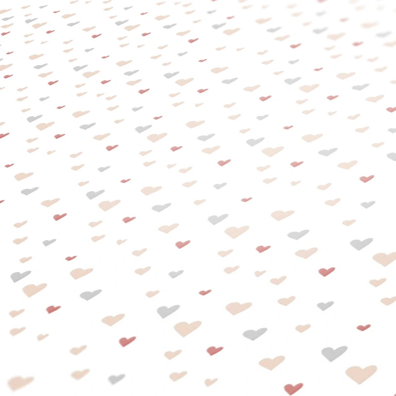 A.S. Création Kinderzimmertapete Little Love Vliestapete mit Herzen rosa, grau, beige, weiß 