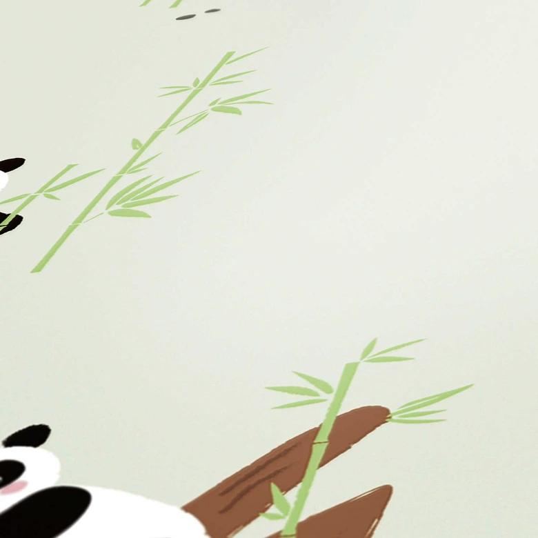 A.S. Création Kinderzimmertapete Little Love Vliestapete mit niedlichen Pandas grün, schwarz, weißbraun 