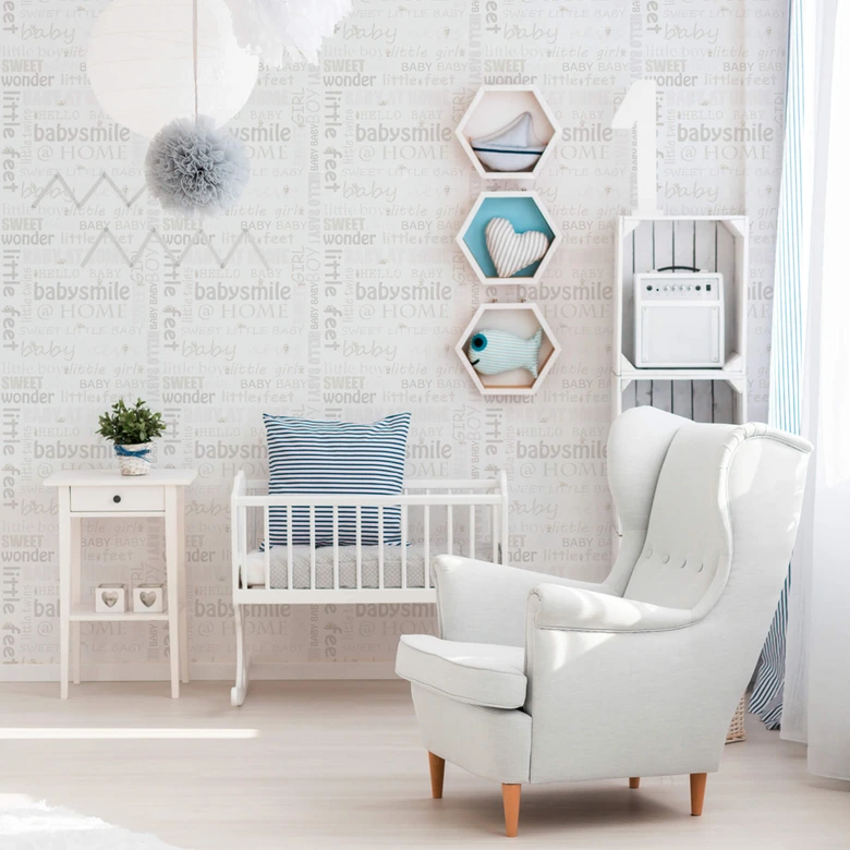 A.S. Création Vliestapete Little Stars Kinderzimmertapete für Babys creme, metallic, weiß 