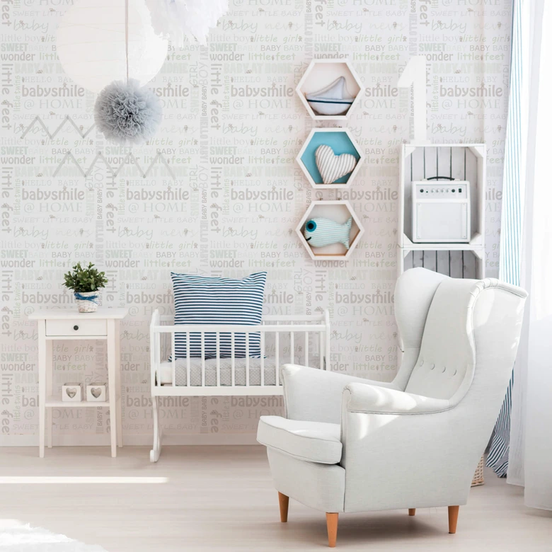A.S. Création Vliestapete Little Stars Kinderzimmertapete für Babys grün, metallic, weiß 