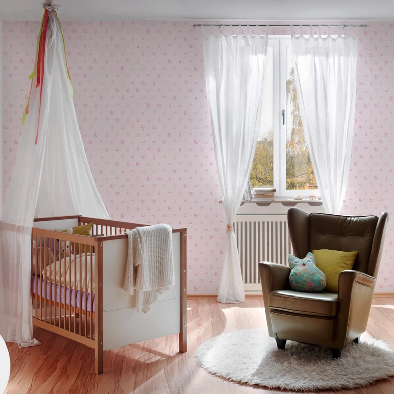 A.S. Création Vliestapete Little Stars Kinderzimmertapete für Babys rosa 