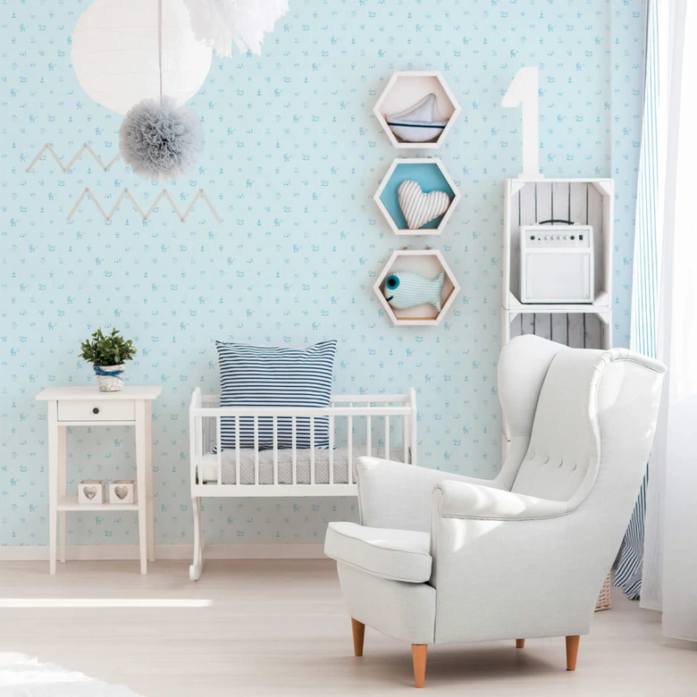 A.S. Création Vliestapete Little Stars Kinderzimmertapete für Babys blau 