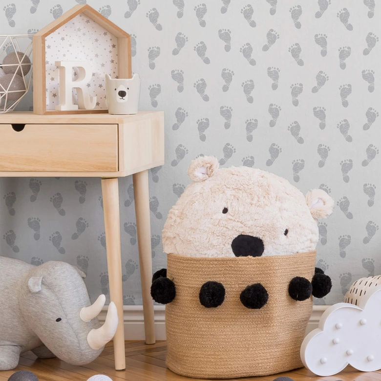 A.S. Création Little Stars   Papier peint enfant - argent, Blanc 