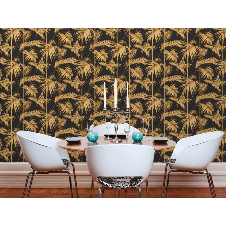 Livingwalls papier peint intissé Metropolitan Stories papier peint Lola Paris métallisé;orange;noir 