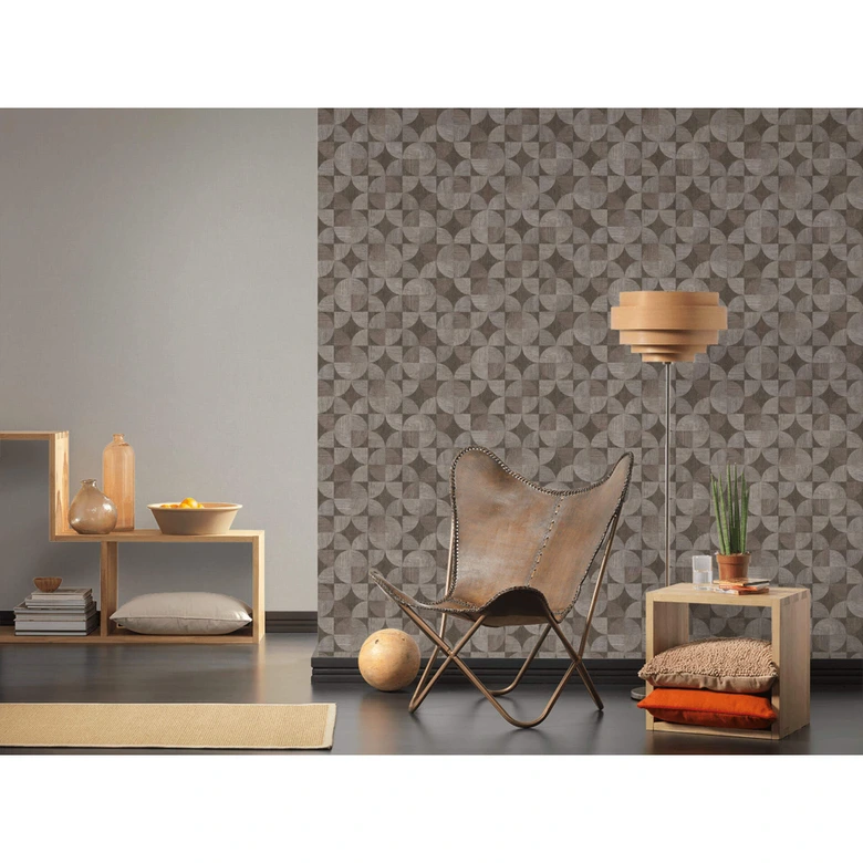 Livingwalls Vliestapete Metropolitan Stories Unitapete einfarbig grau 
