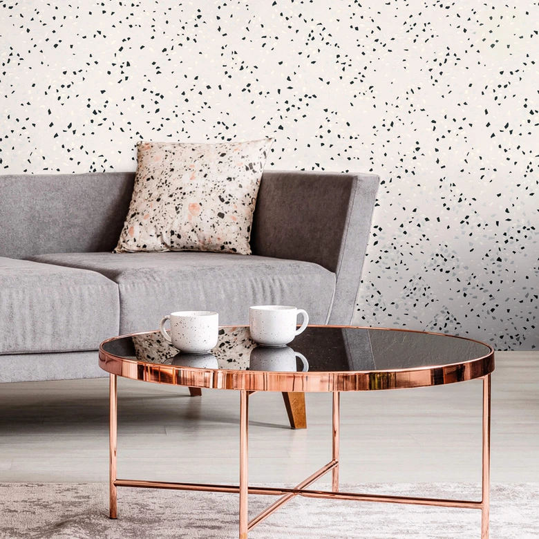 Livingwalls Vliestapete New Walls 50's Glam metallic, schwarz, weiß 