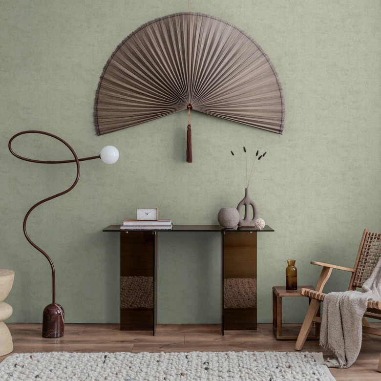 Tapete Vlies botanisch - dezentes Blätterdesign in Taupe & Naturton 