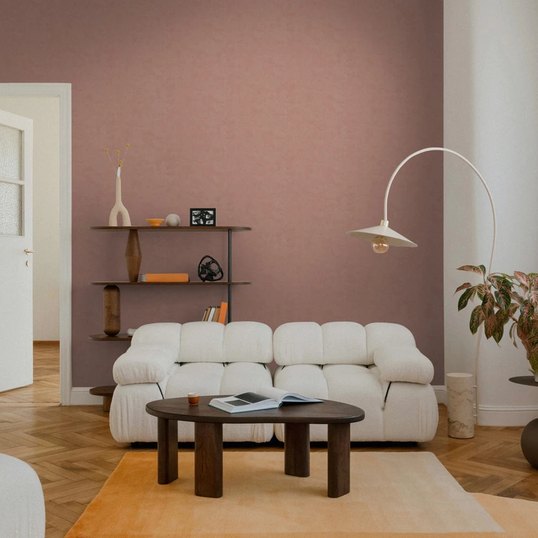 Vliestapete Retro - markantes Retro-Muster in Sand & Terrakotta 