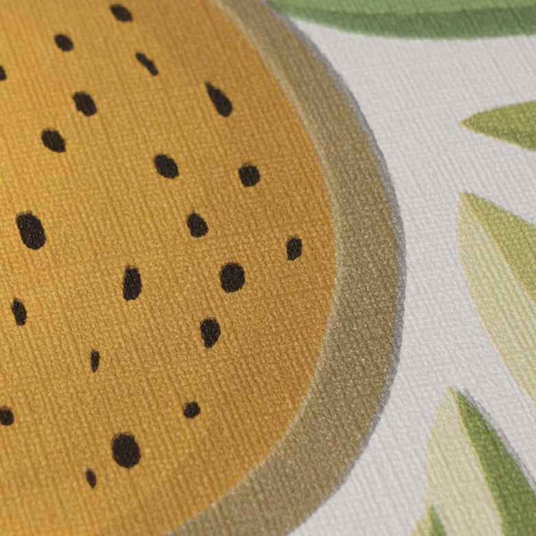 Papier peint fruits citron orange vert - Papier peint intissé moderne multicolore - cuisine & salle à manger 