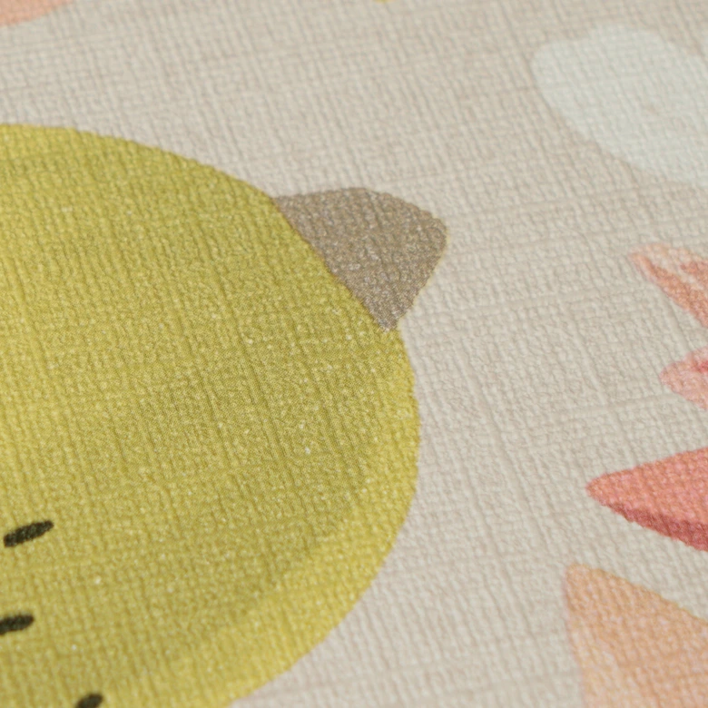 Papier peint citron rose jaune orange - Papier peint intissé moderne - fruits & feuilles 