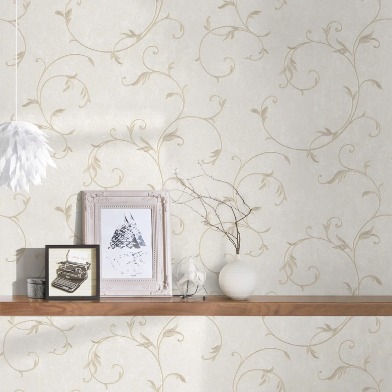 A.S. Création Vliestapete Romantico Barocktapete mit Ornamenten beige, creme, metallic 
