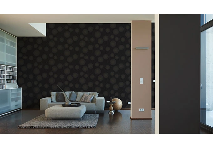 A.S. Création Vliestapete Spot Punktetapete Glitzereffekt metallic, schwarz 