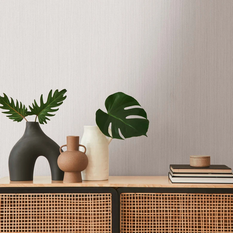Tapete Grau Silber Metallic-Effekt Vliestapete für Wohnzimmer, Schlafzimmer 