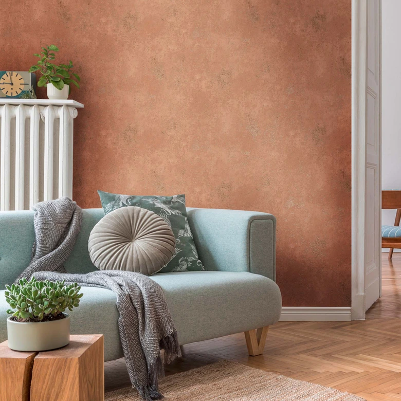 A.S. Création papier peint intissé The BOS - vinyle expansé terracotta, orange 
