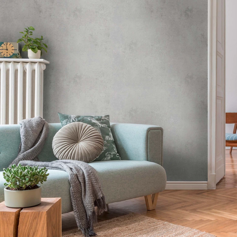 A.S. Création Vliestapete The BOS - papier peint structuré gris clair, argenté 