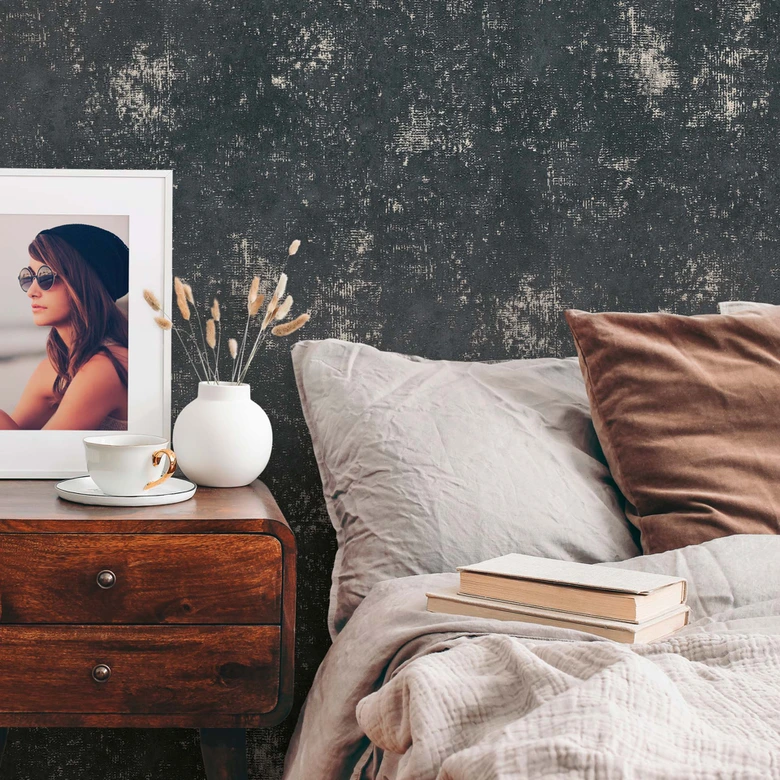 A.S. Création Vliestapete The BOS - papier peint structuré noir, or 