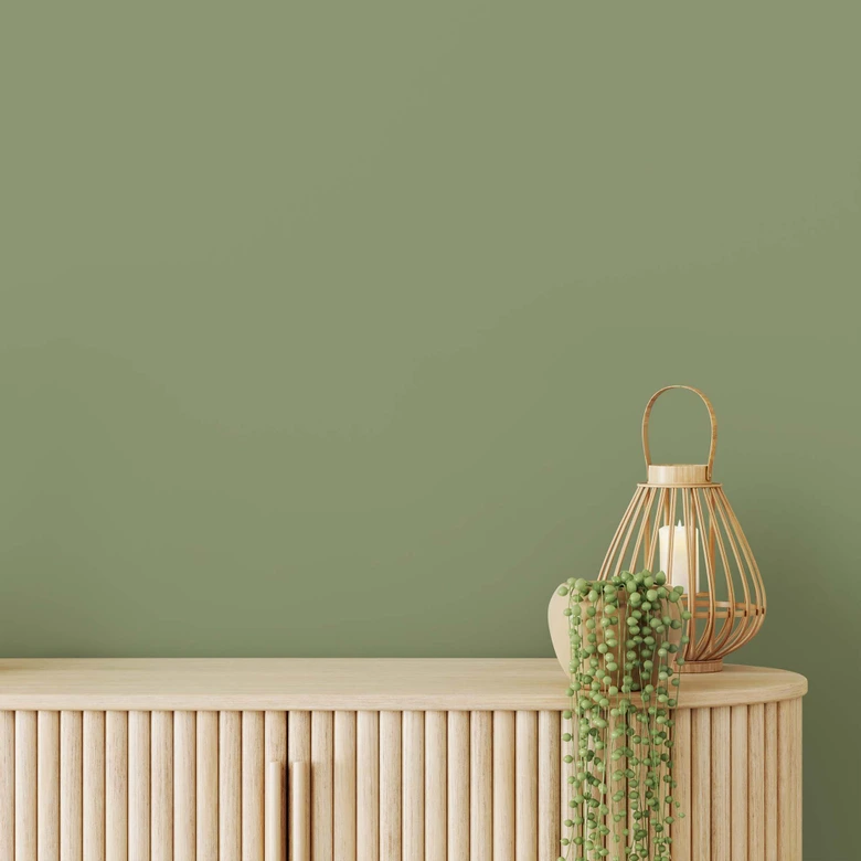 Grün Wandfarbe seidenmatt I Balmy Basil | Raumharmonie schaffend | THE COLOR KITCHEN 