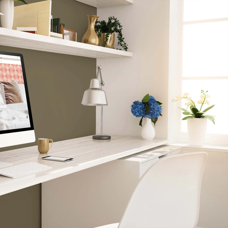 Khakigrön halvmatt Väggfärg I Ordinary Olive | Skapa rumsharmoni | THE COLOR KITCHEN 