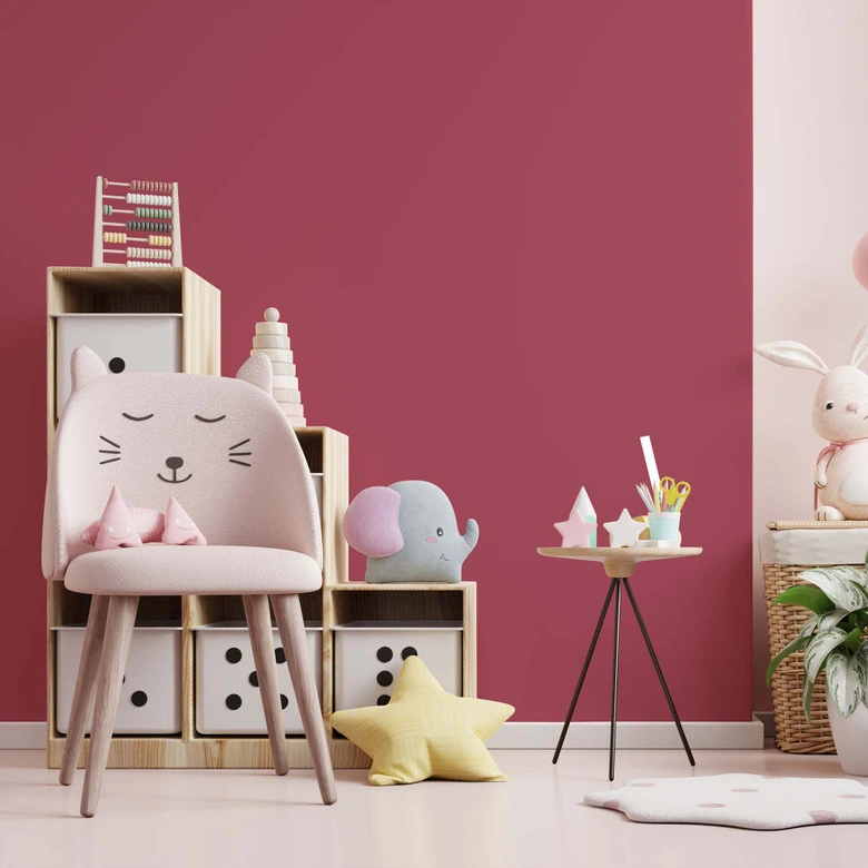 Pink Wandfarbe seidenmatt I Rosy Raspberry | verspielt und fröhlicher Charakter | THE COLOR KITCHEN 