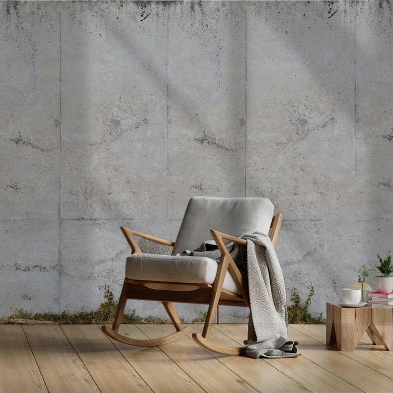 Fototapete Betonwand grau beige - Vliestapete Industrial Livingwalls - matt und glatt 
