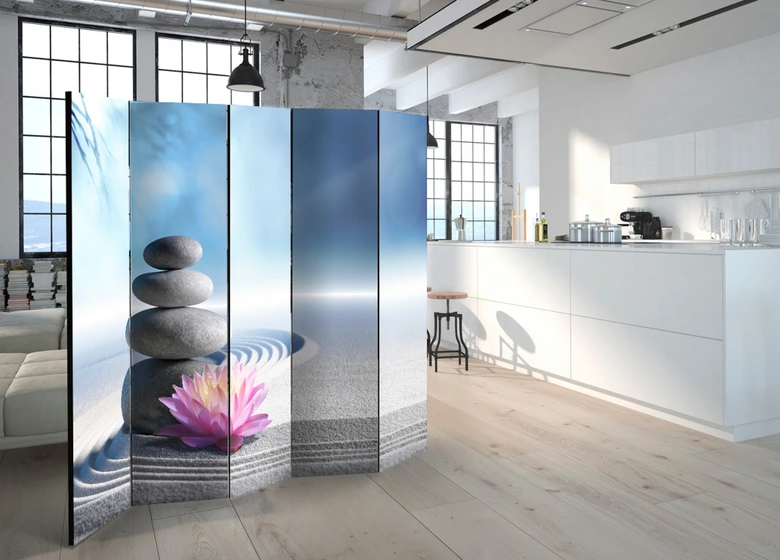 Skærm til rumdeling - Zen-have, 3-delt 