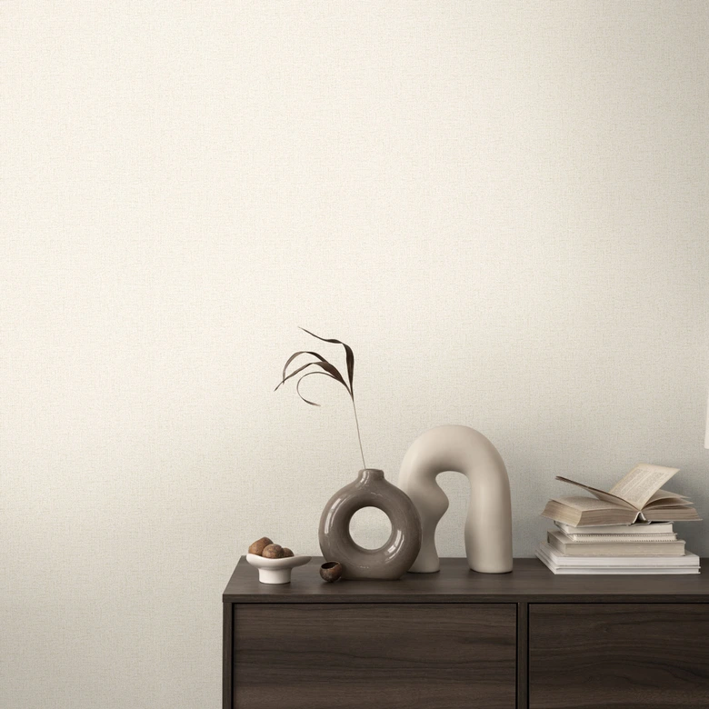 COSMOPOLITAN papier peint crème blanc métallisé - papier peint intissé moderne cuisine 