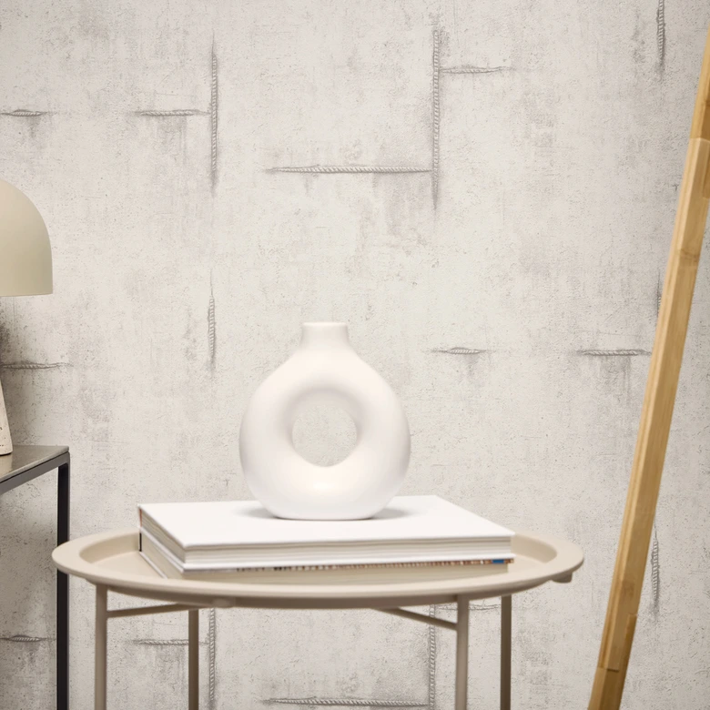 COSMOPOLITAN papier peint aspect béton - papier peint intissé industriel moderne en blanc gris 