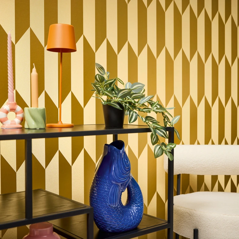 COSMOPOLITAN papier peint or effet 3D design - papier peint intissé moderne Metallic 