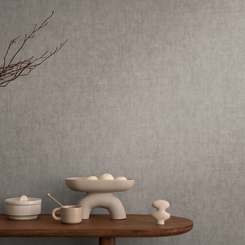 COSMOPOLITAN Tapete Taupe Grau - moderne Uni Vliestapete für Schlafzimmer Flur 