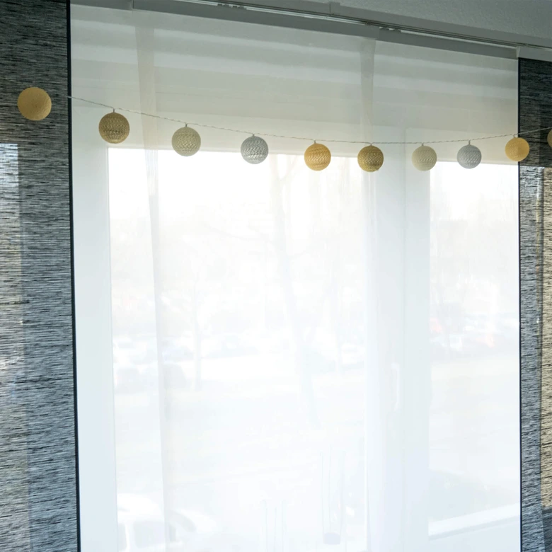 Cotton Ball Lights LED-Lichterkette gelb 20-teilig 