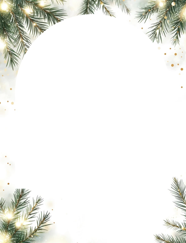 Fotorahmen Frohe Weihnachten mit Tannenzweig - personalisierbar 