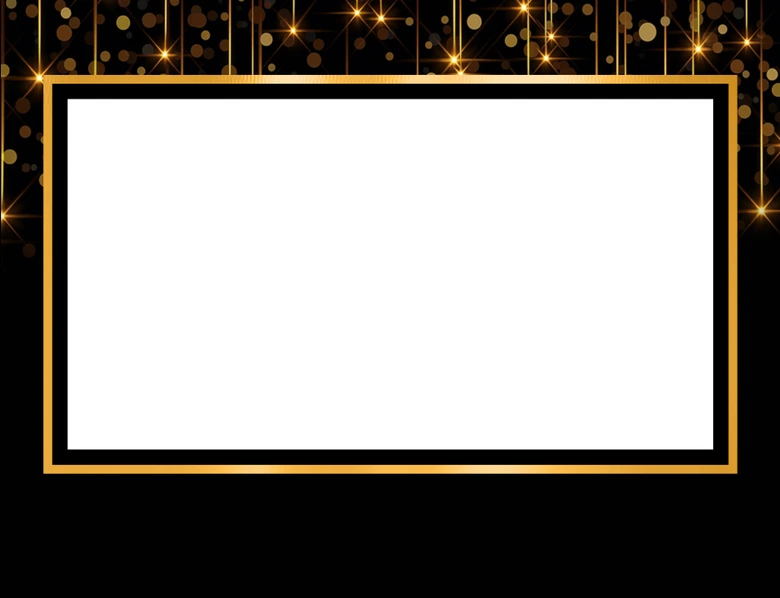 Fotorahmen Silvester Schwarz-gold - personalisierbar 