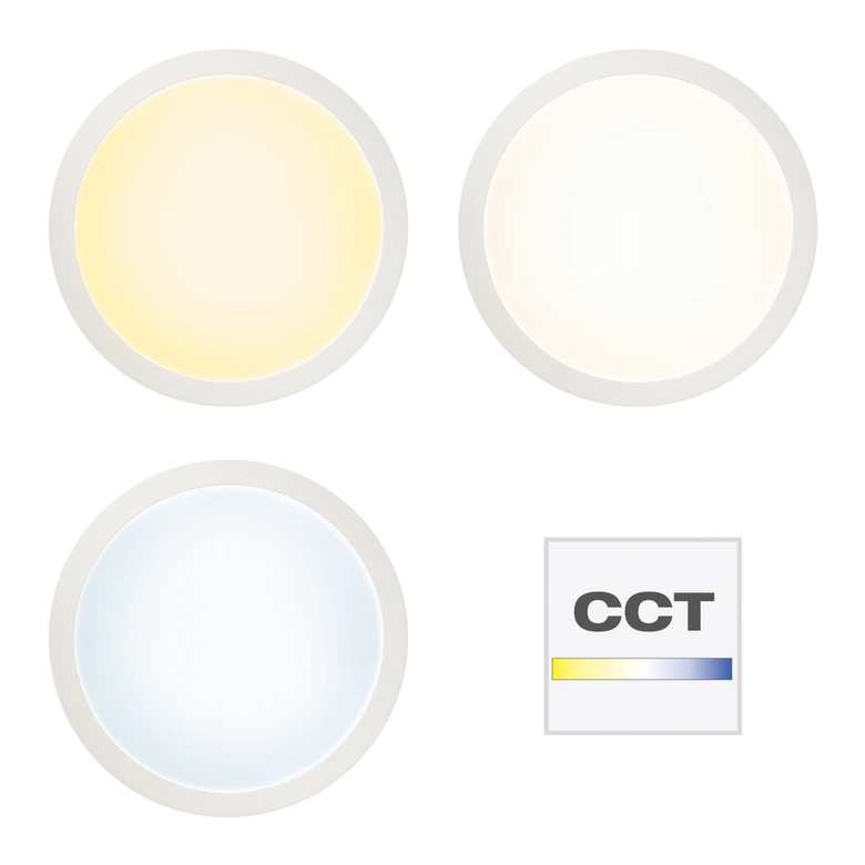 LED Panel Deckenleuchte Aaron, weiß, 40 x 5,9 cm, dimmbar, rund 