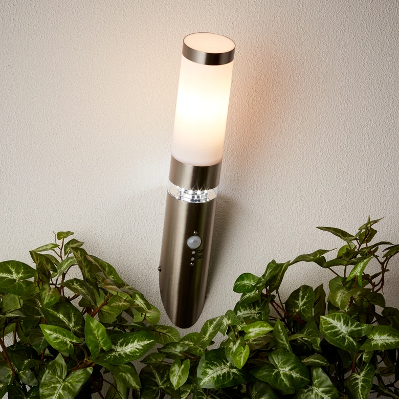 Außenwandleuchte Carlo, metallic, 44 x 8,5 cm, Außenlampe 
