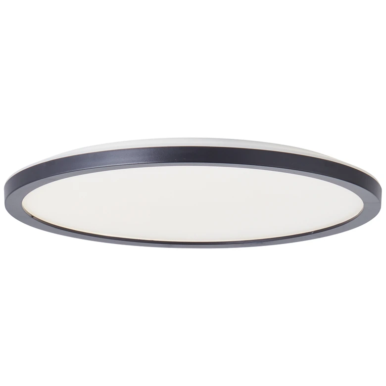 Aufbaupaneel Claire, schwarz, Ø 29,4 cm, Innenleuchte, Warmweiß 