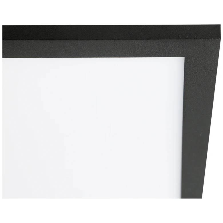 LED Deckenleuchte Constantin, schwarz, 59,5 x 59,5 cm, LED Panel, Warmweiß 