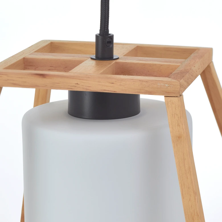 Pendelleuchte Henning, braun, 120 x 23 cm, Holz Innenbeleuchtung 