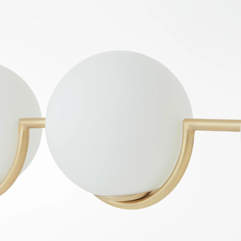 Pendelleuchte Ian, gold, 120 x 107 cm, Glas Lampe 