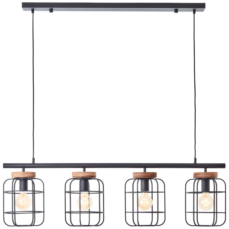 Pendelleuchte Inga, braun, 157,5 x 20 cm, Metall Pendellampe, dimmbar 