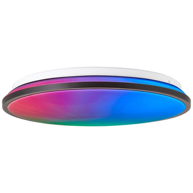 LED-Deckenleuchte Iva, schwarz, ⌀39,5 cm, Deckenlampe mit LED, dimmbar 
