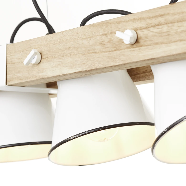 Pendelleuchte Maria, beige, 115 x 95 cm, Holz Pendelleuchte 