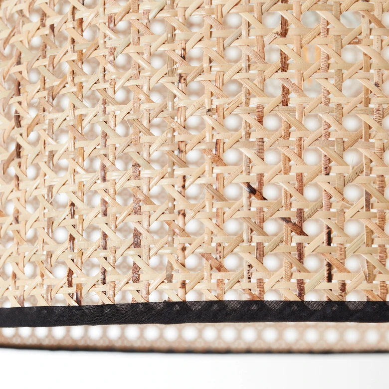 Bogenstandleuchte Toni, beige, 200 x 160 cm, Rattan Innenleuchte 