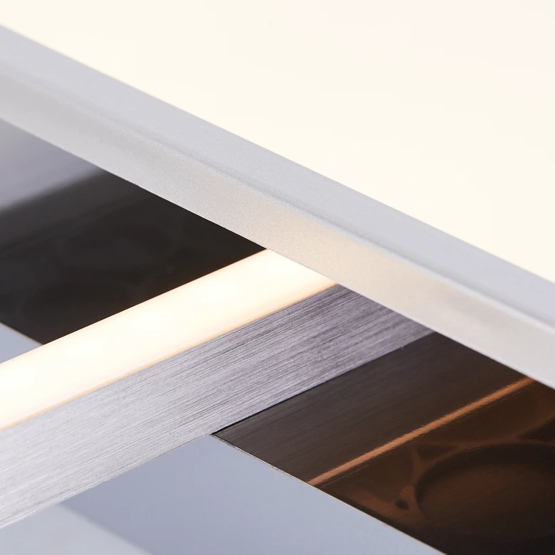 Deckenleuchte Yara, metallic, 7 x 51 cm, Metall Deckenlampe, dimmbar 