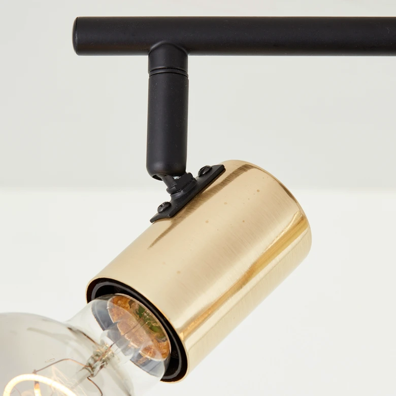 Deckenleuchte Karl, gold, 35,5 x 14,5 cm, Metall Lampe 