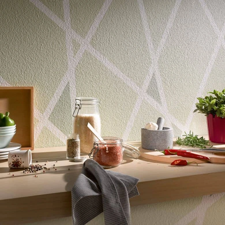 Erfurt ikke-vævet Fleecetapet - Romantic hvid 