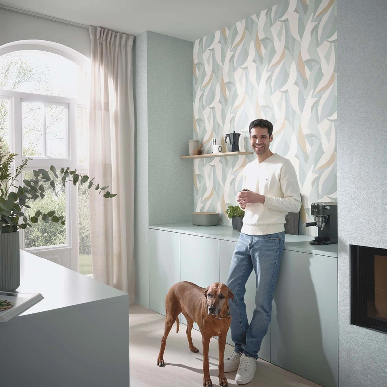 ELLE Decoration 3 carta da parati in tessuto non tessuto verde 