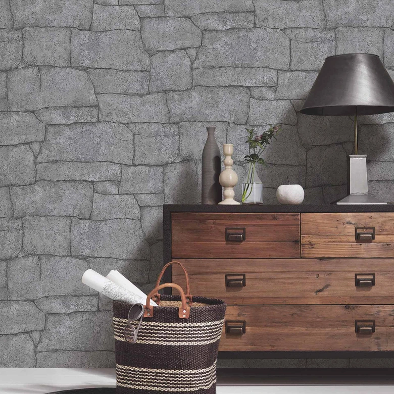 Erismann Vliesbehang Focus Zwart 